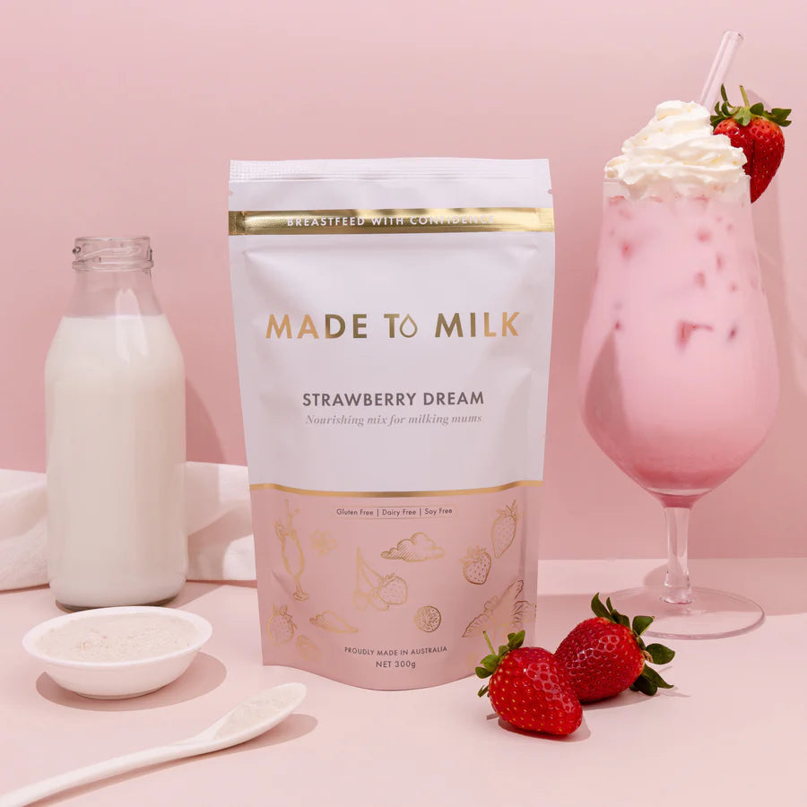 Made to Milk Strawberry Dream Lactation Drink GF Df SF