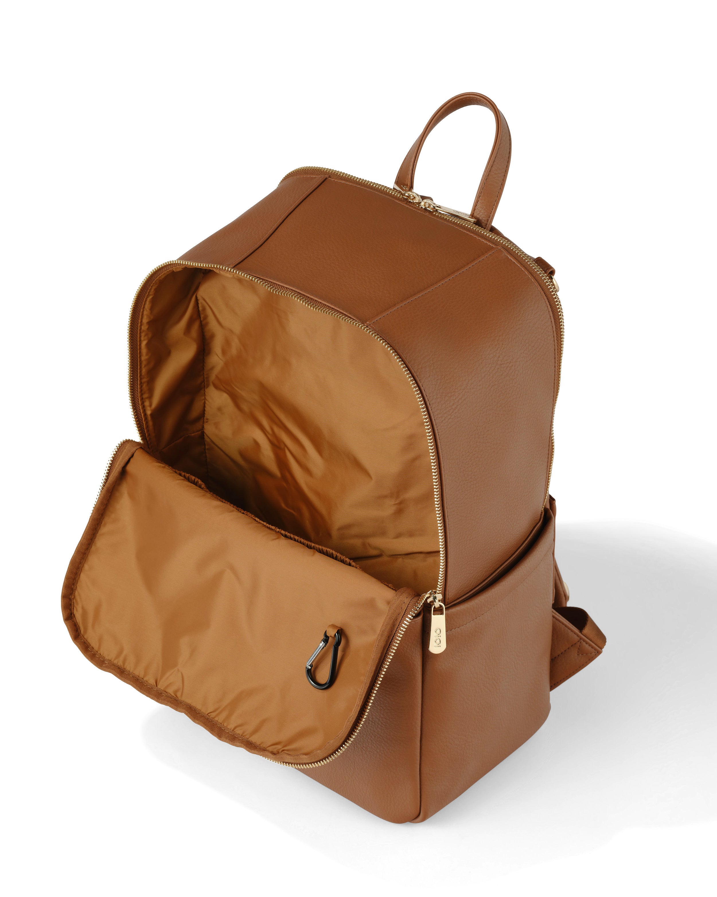 OiOi Multitasker Nappy Backpack Chestnut Vegan Leather