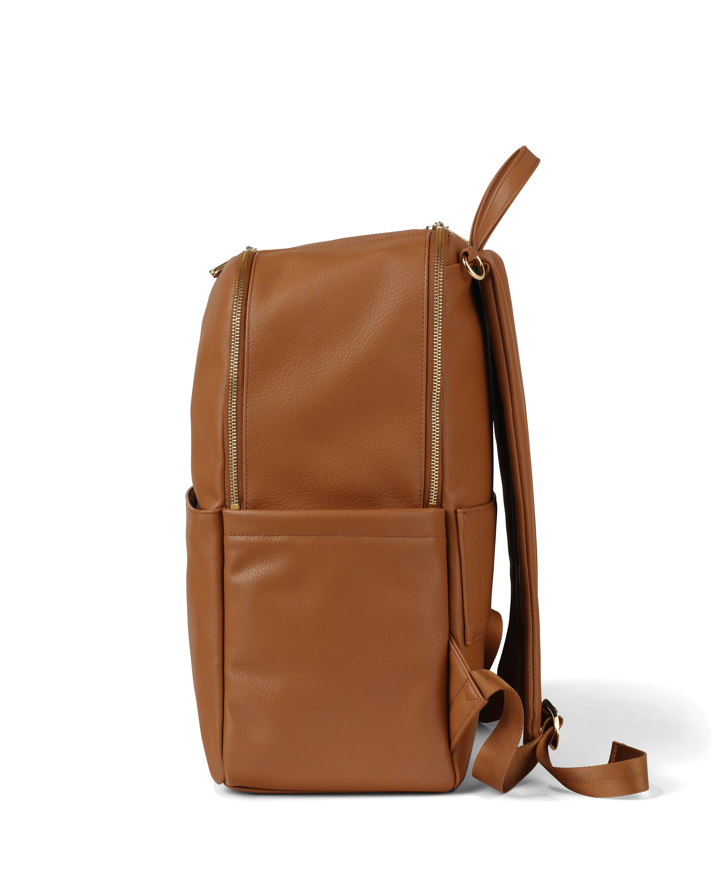 OiOi Multitasker Nappy Backpack Chestnut Faux Leather