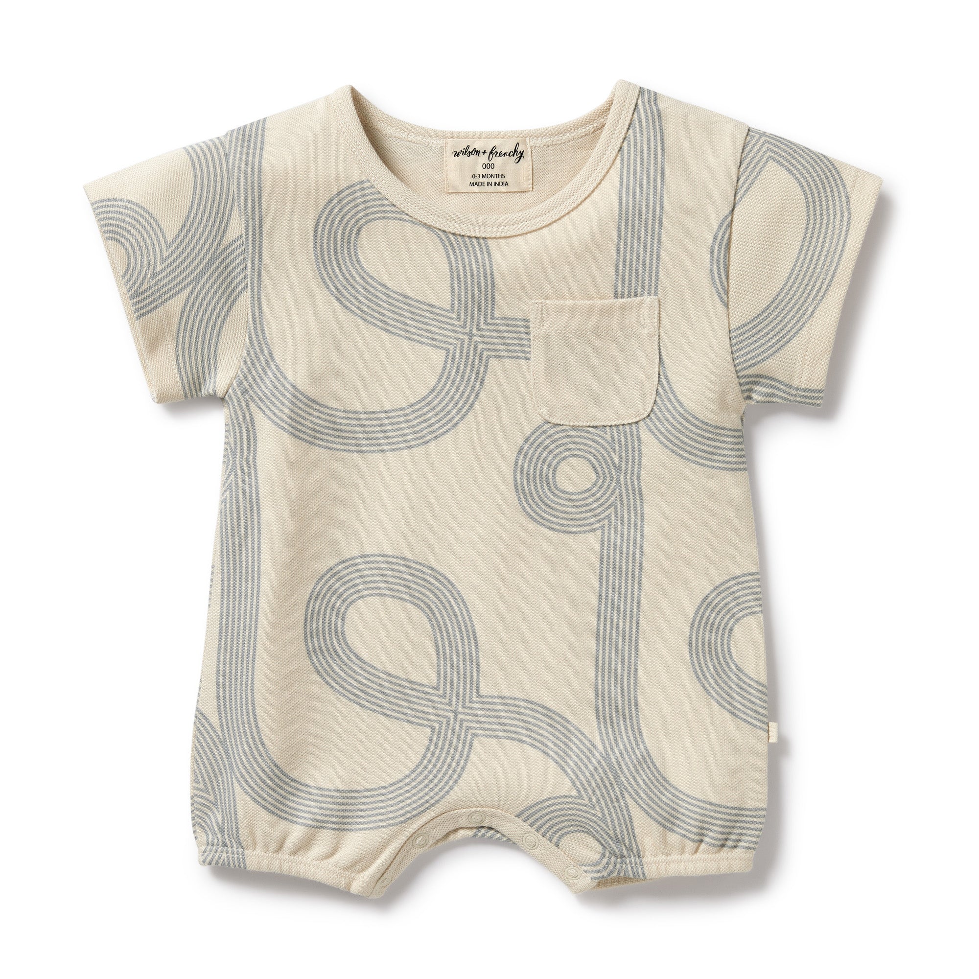 Wilson & Frenchy Organic Cotton Growsuit- Follow Me