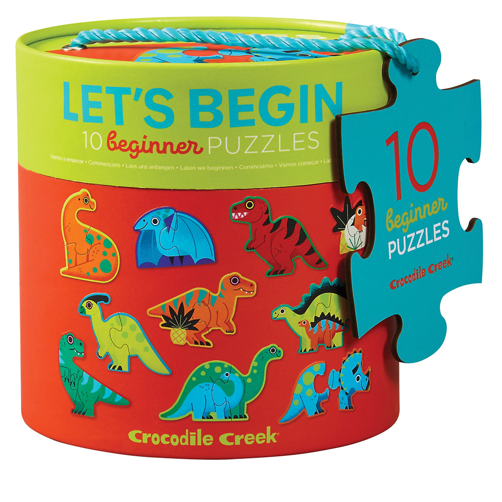 Crocodile Creek Let's Begin Puzzle 2 pc - Dinosaurs