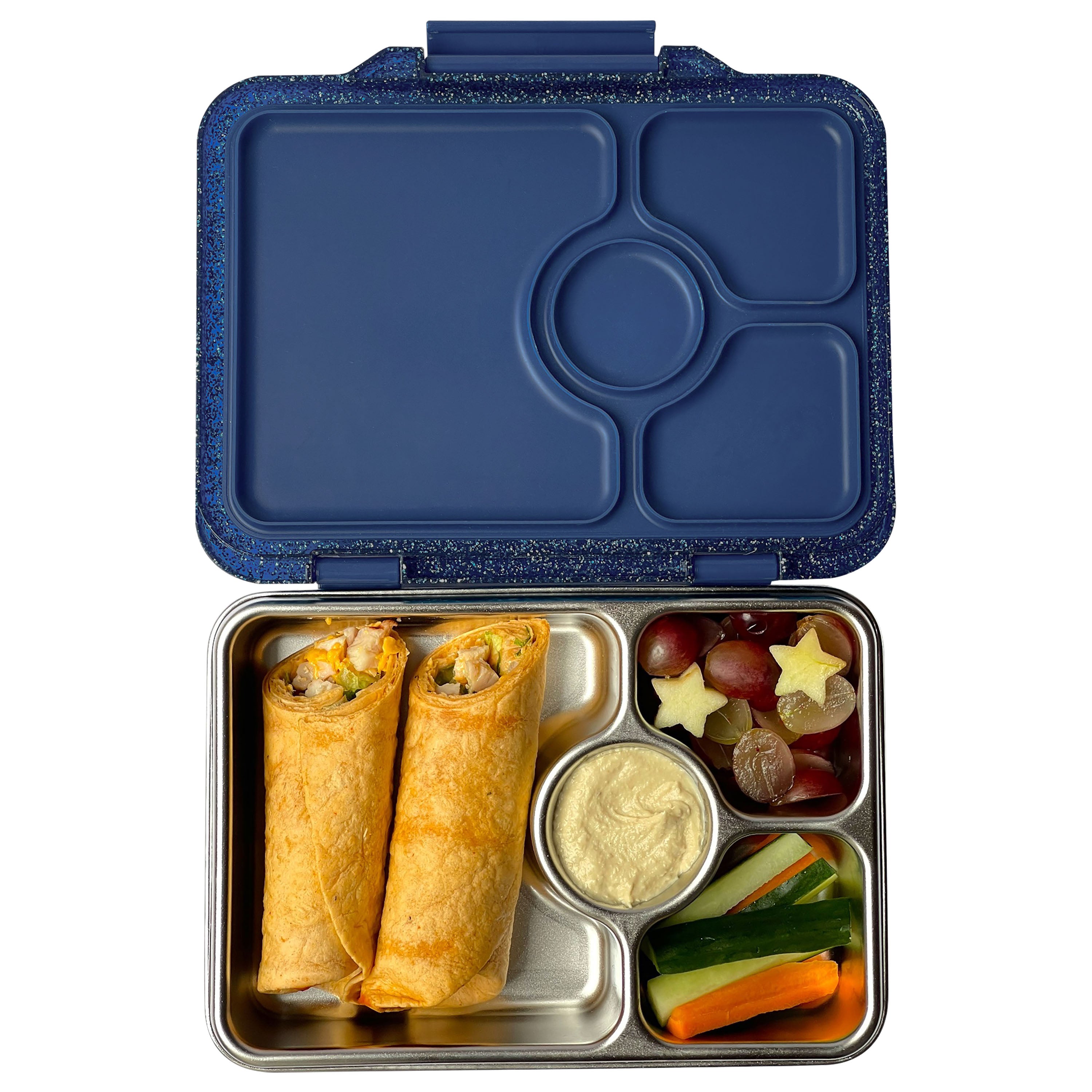 Yumbox Pret Stainless Steel Bento Box 4 Compartments Twilight Glitter Blue