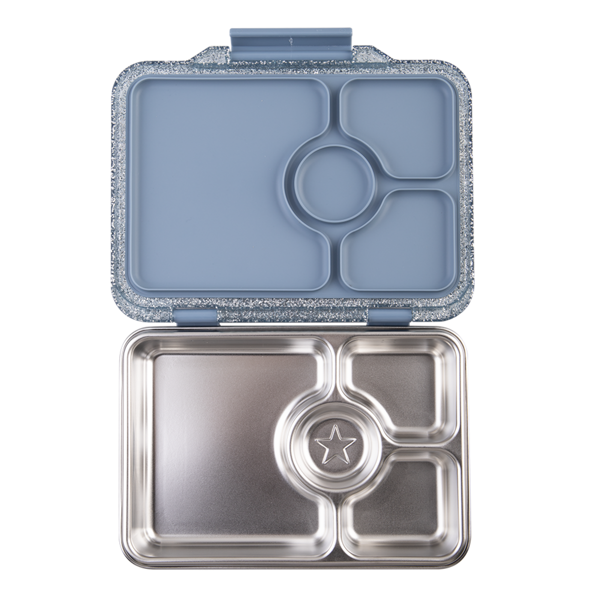 Yumbox Pret Stainless Steel Bento Box 4 Compartments Paris Blue Glitter