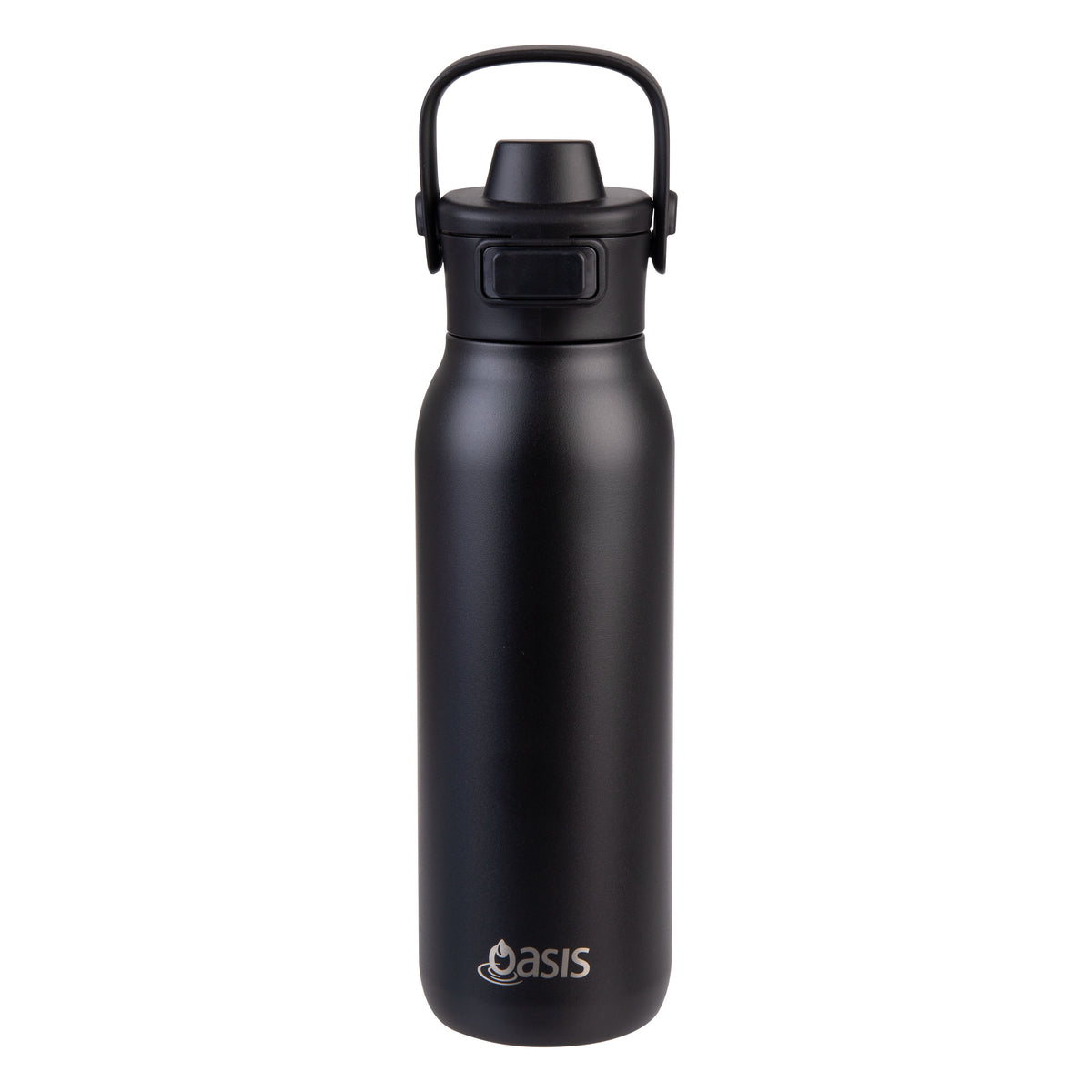 Oasis Stainless Steel Insulated Verso Dual Spout Drink Bottle Pitch Black