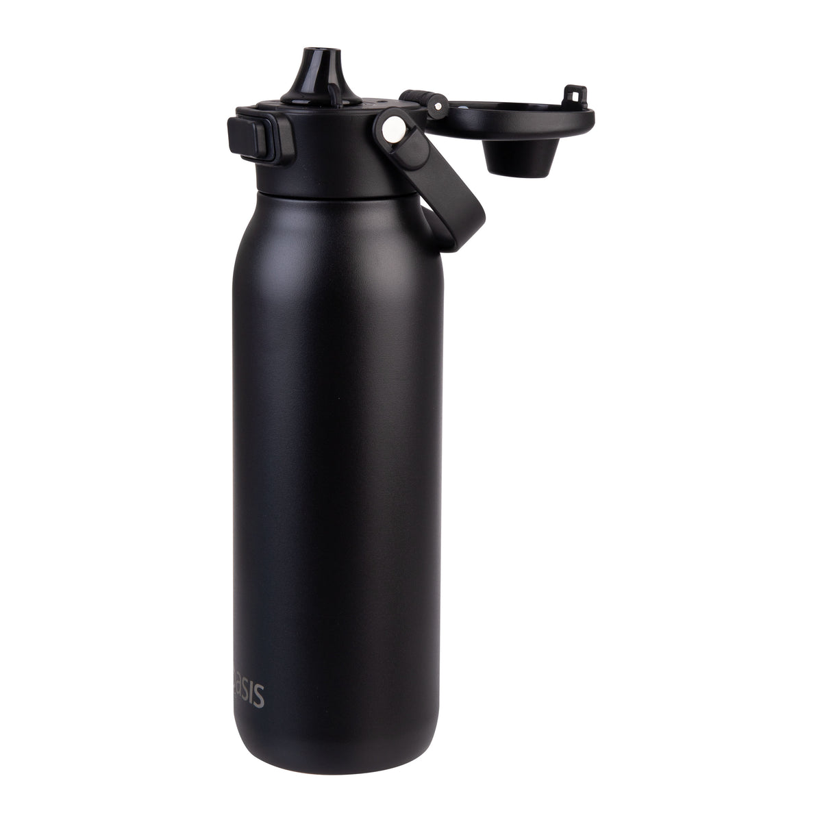 Oasis Stainless Steel Insulated Verso Dual Spout Drink Bottle Pitch Black