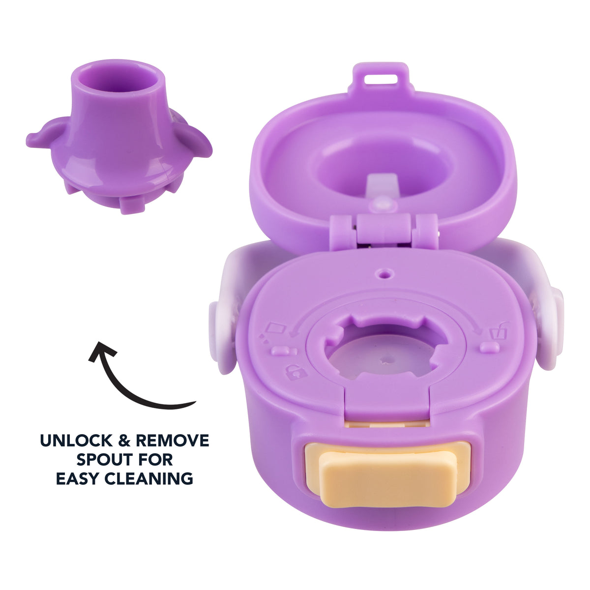 Oasis Stainless Steel Insulated Verso Dual Spout Drink Bottle Purple Rain