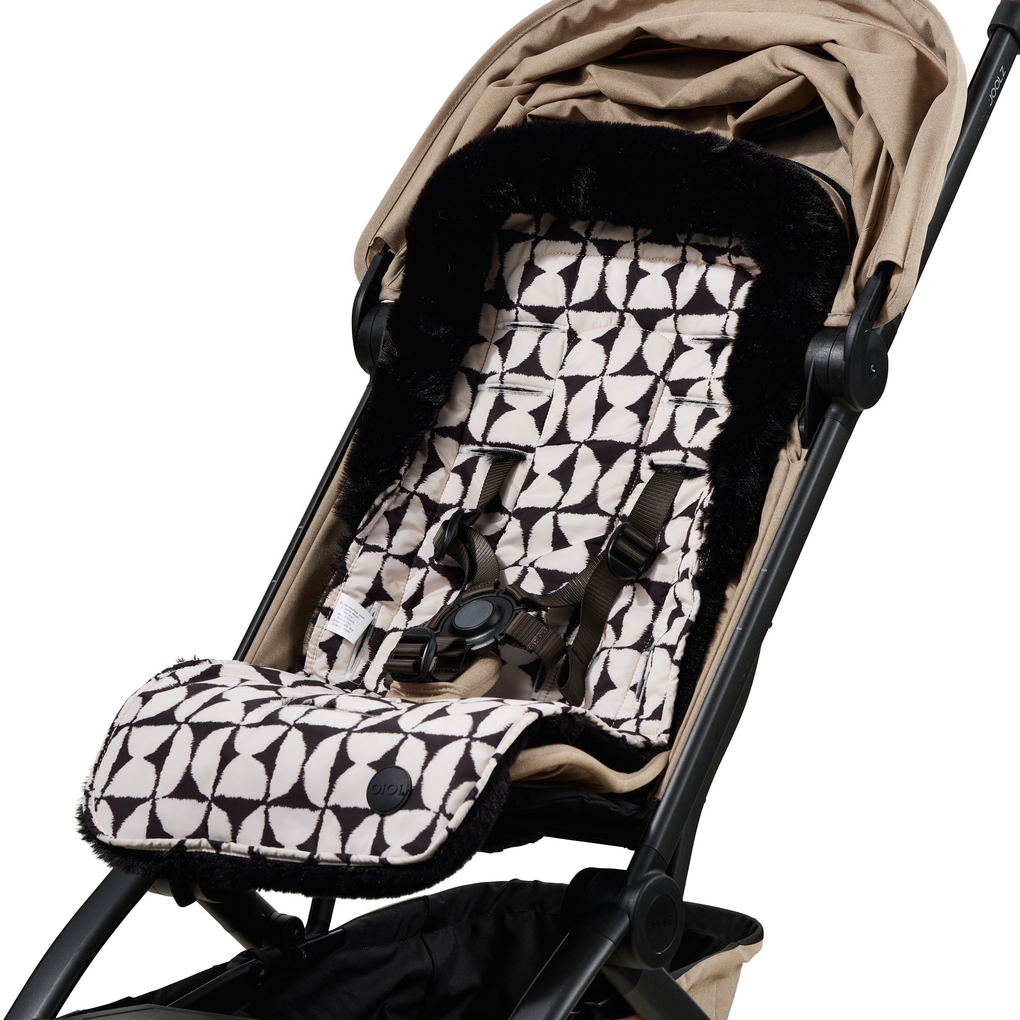 Oioi Reversible Pram Liner - Hourglass/Faux Fur