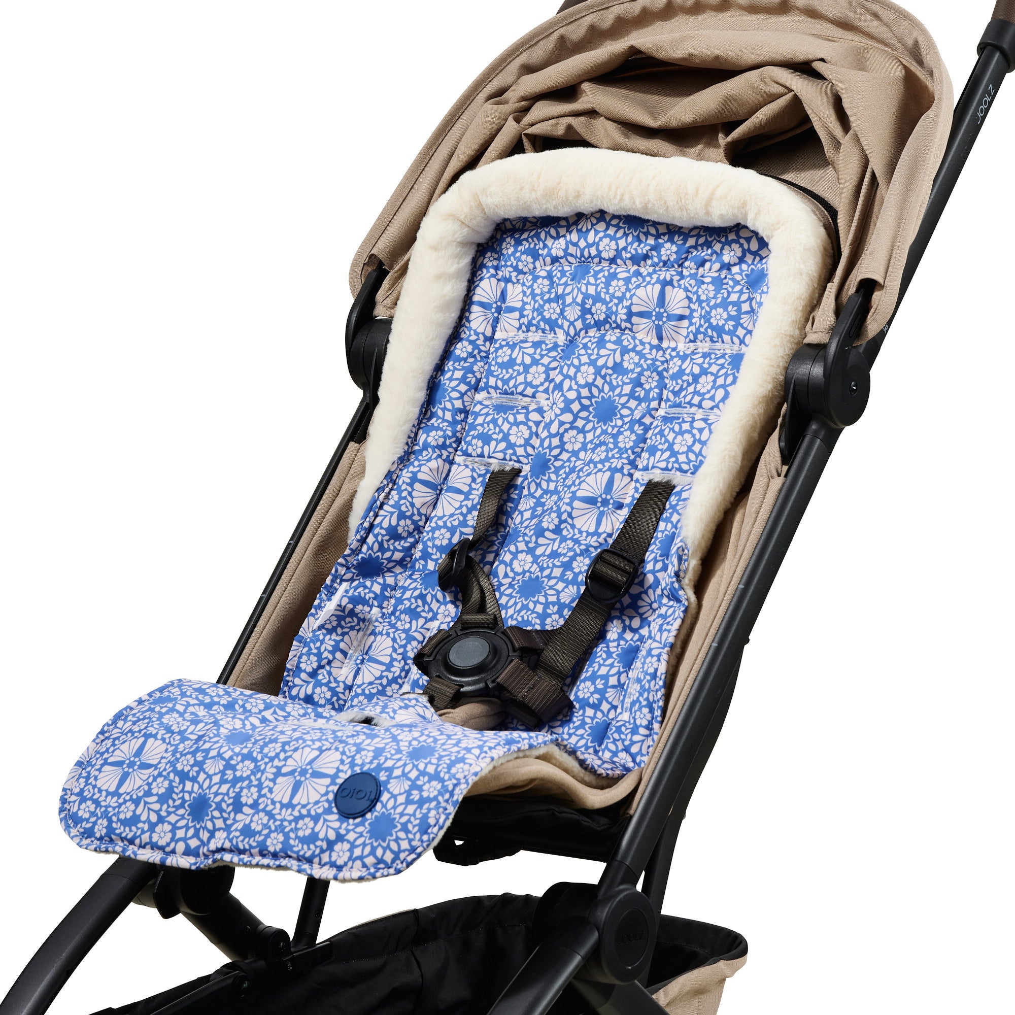 Oi Oi Reversible Pram Liner Moroccan Tile + Faux Fur