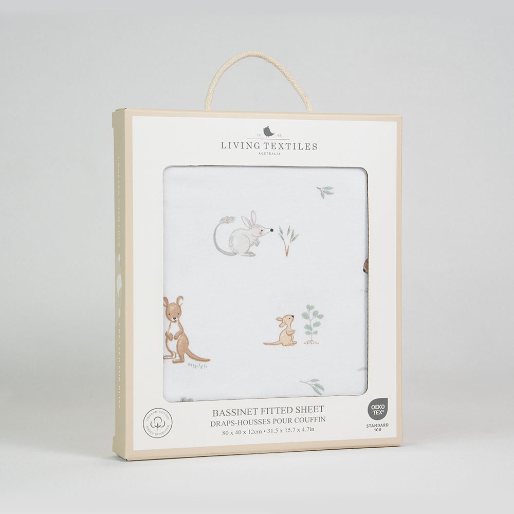 Living Textiles 1pk Bassinet Fitted Sheet - Australiana