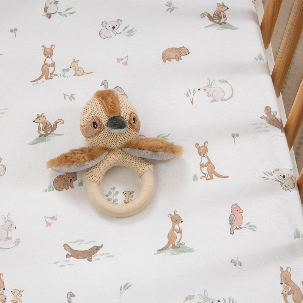 Living Textiles 1pk Bassinet Fitted Sheet - Australiana