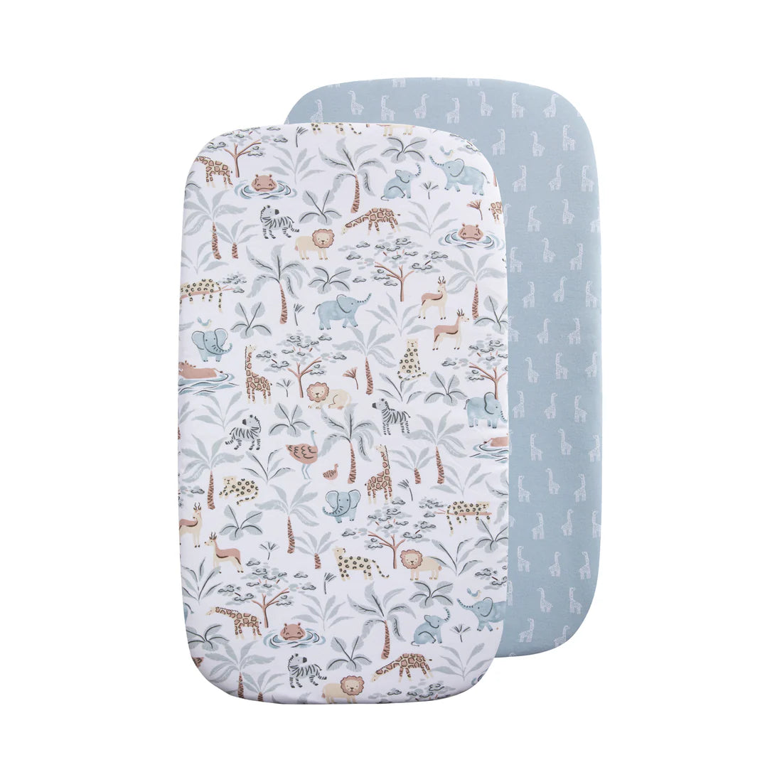 Living Textiles 2pk Bedside Sleeper Fitted Sheet - Wild Safari