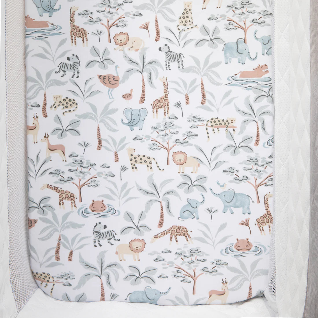 Living Textiles 2pk Bedside Sleeper Fitted Sheet - Wild Safari