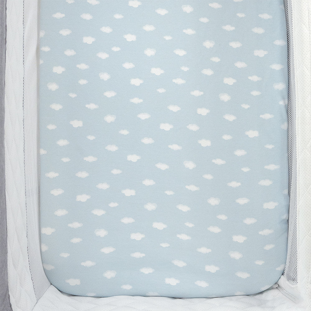 Living Textiles 2pk Bedside Sleeper Fitted Sheet - Elephant Playtime