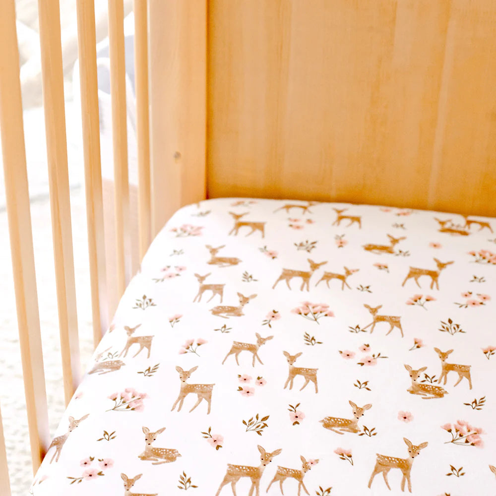 Living Textiles 2 pk Cot Fitted Sheets - Sophia's Garden