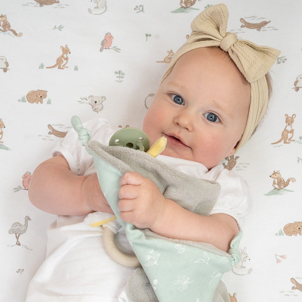 Living Textiles 2 Pk Cot Fitted Sheets - Australiana