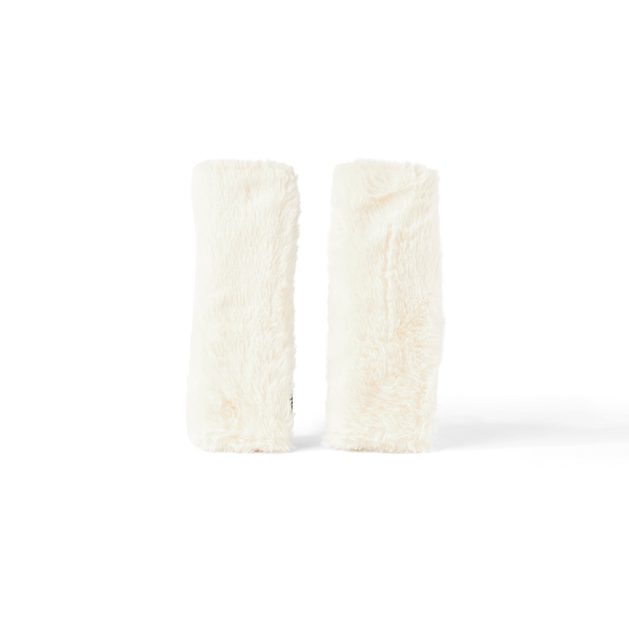 Oioi Reversible Pram Harness Cover Set - Green Squiggle/Faux Fur