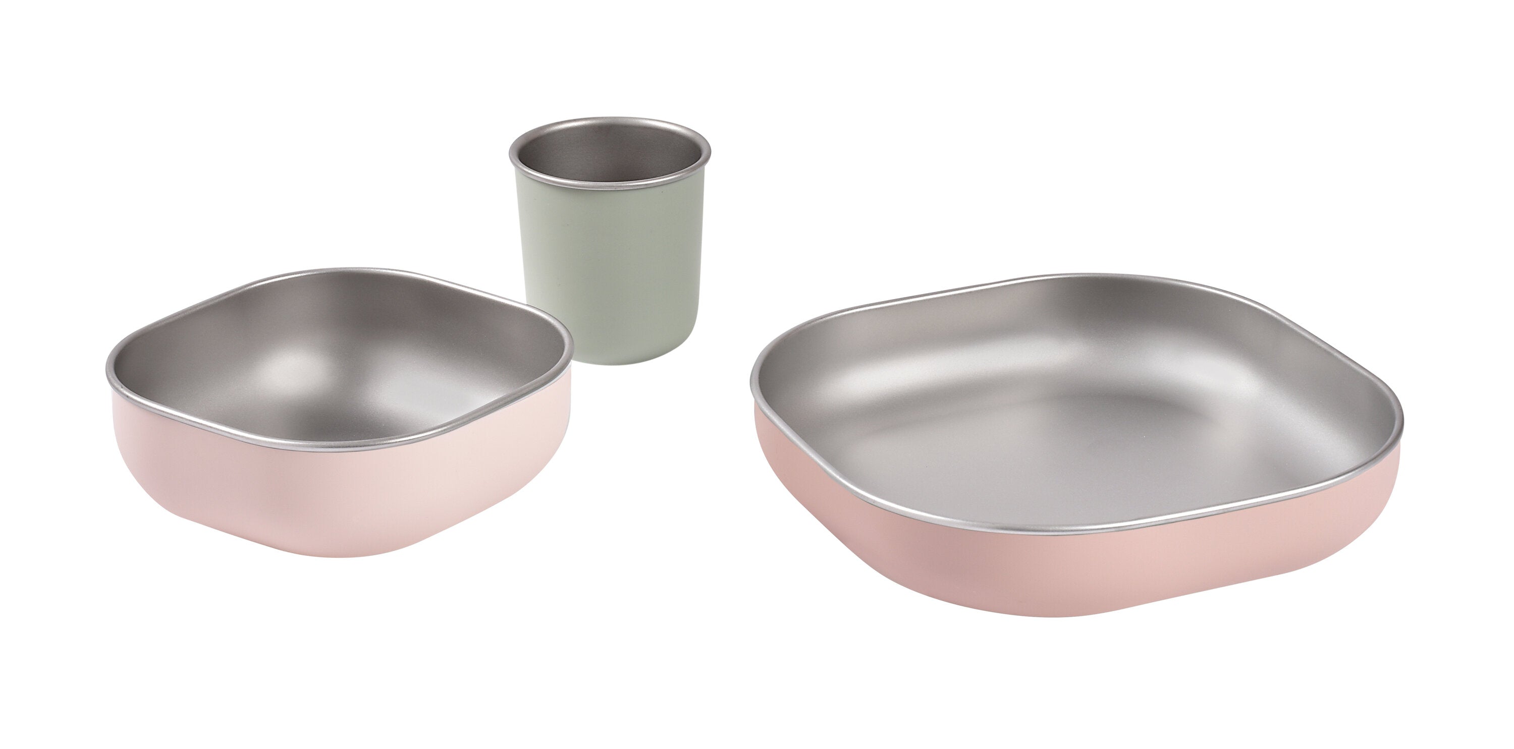 Beaba Stainless Steel Meal Set Clay