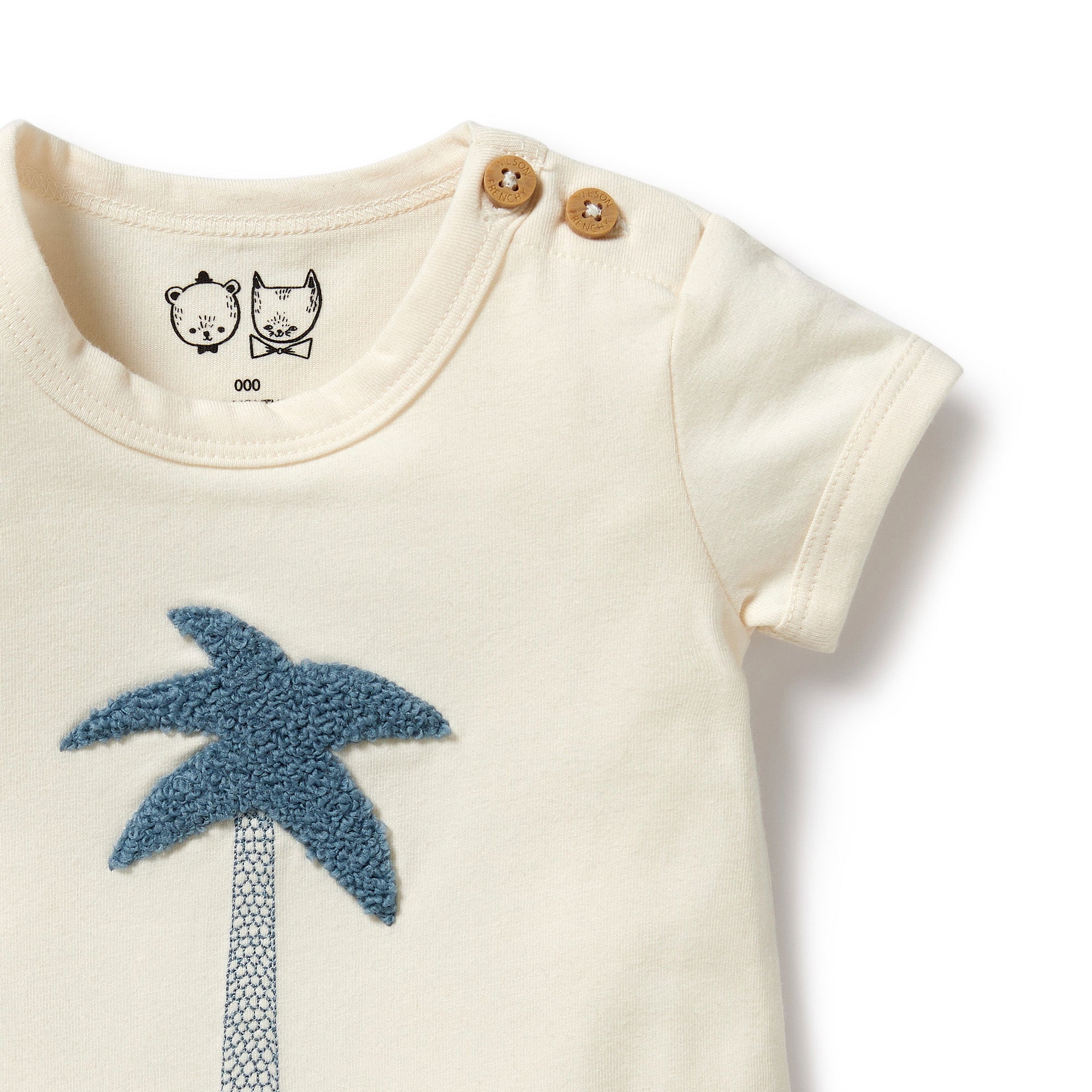 Wilson & Frenchy Palm Organic Cotton Bodysuit