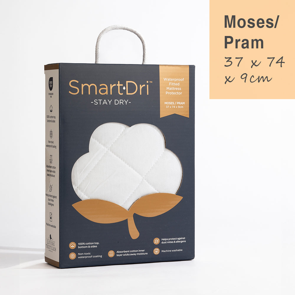 Smart-Dri Waterproof Mattress Protector Pram/Moses
