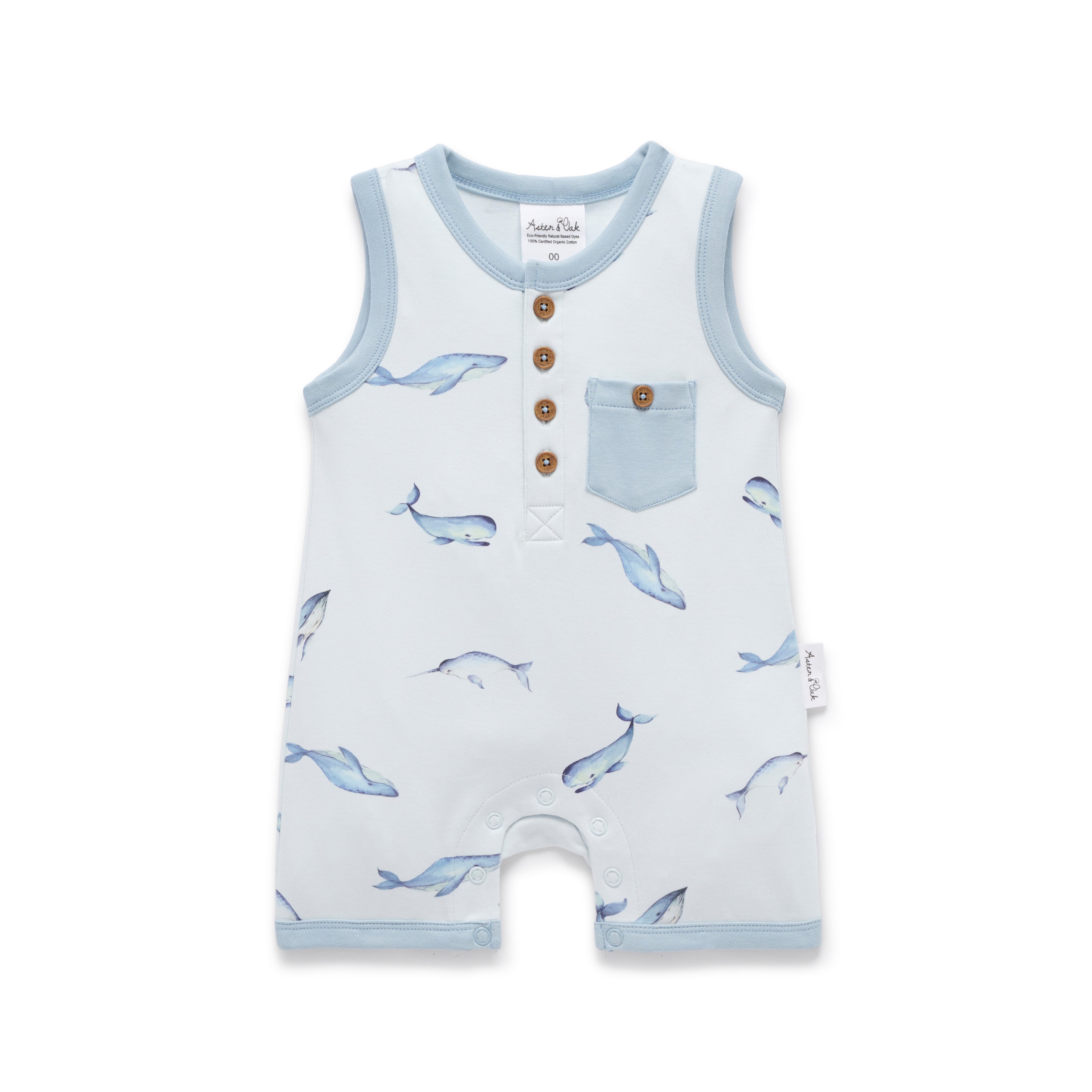 Aster & Oak Under the Sea Henley Romper