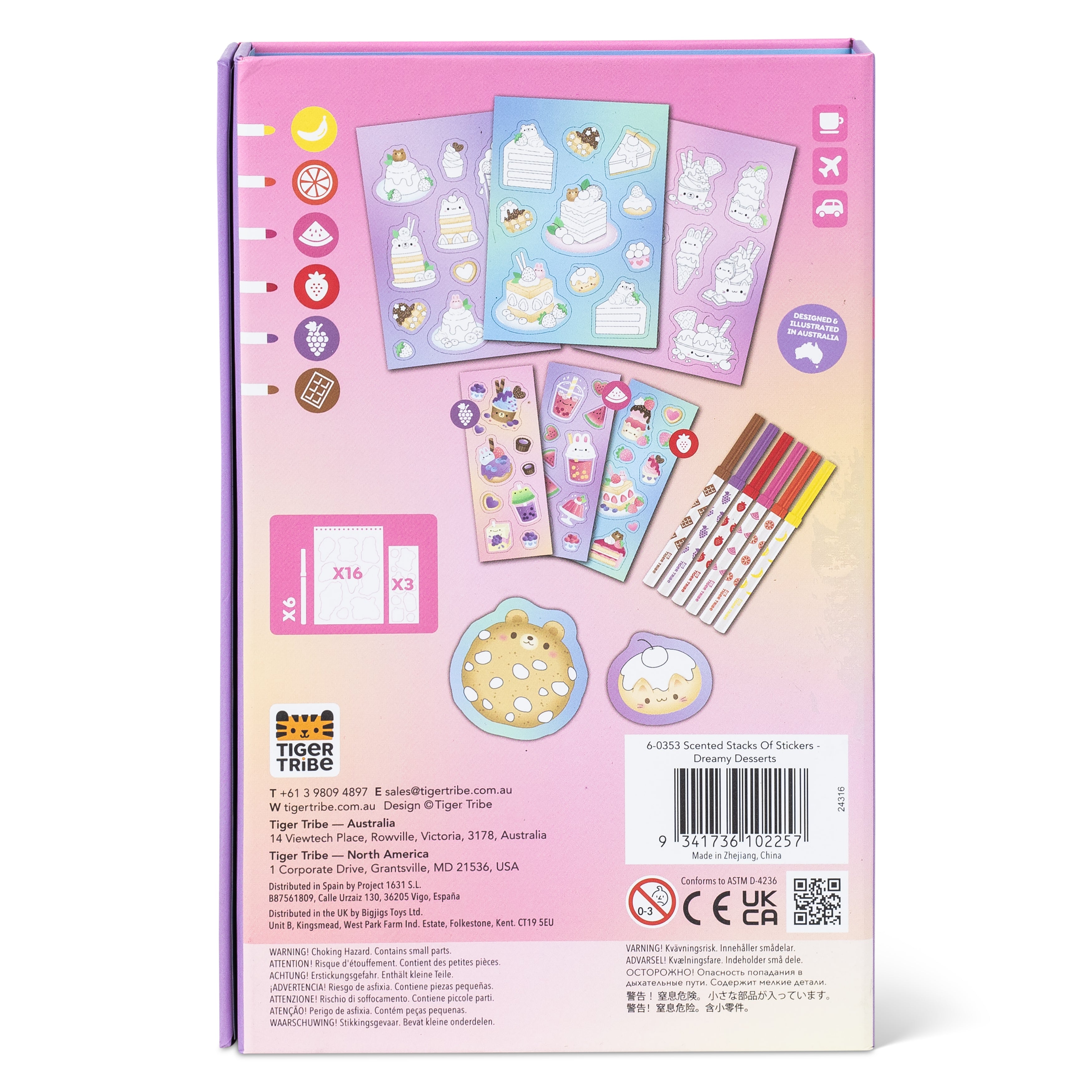 Tiger Tribe Scented Stacks of Stickers Dreamy Desserts