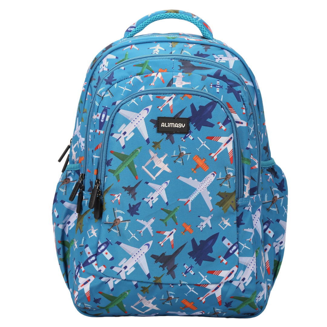 Alimasy Large School Backpack - Planes & Aircraft