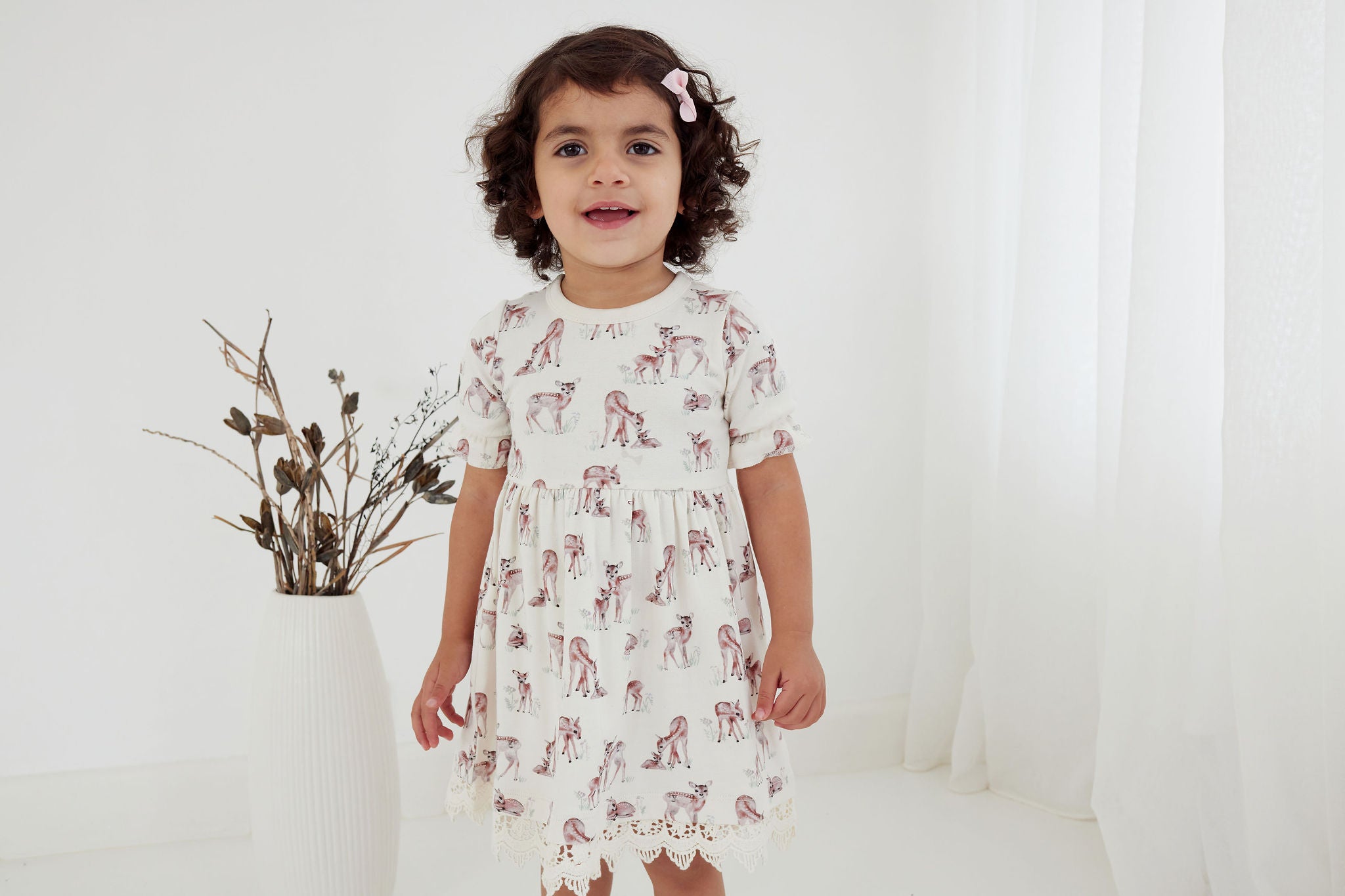 Aster & Oak Fawn Ruffle Dress