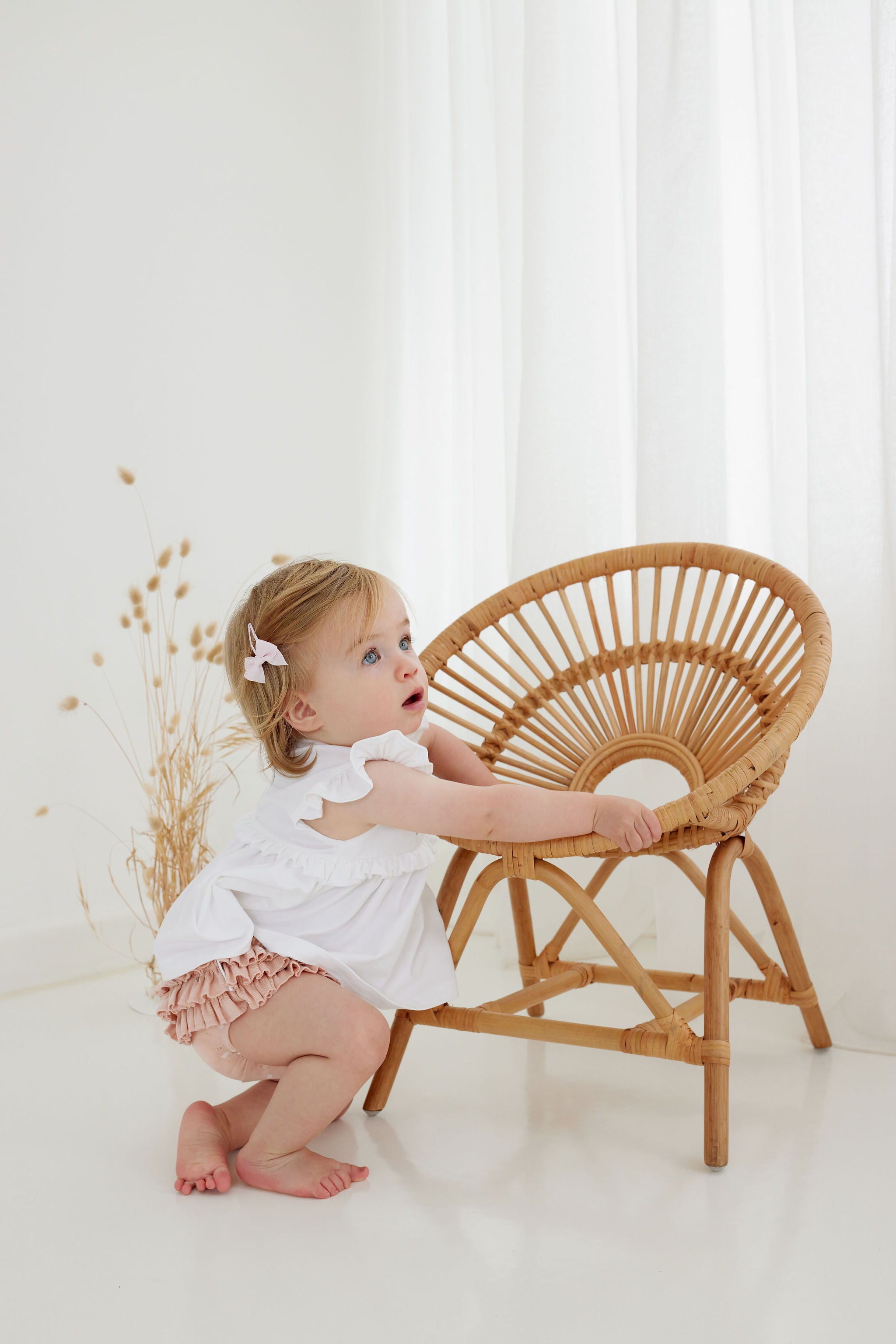 Aster & Oak Embroidered Ruffle Top