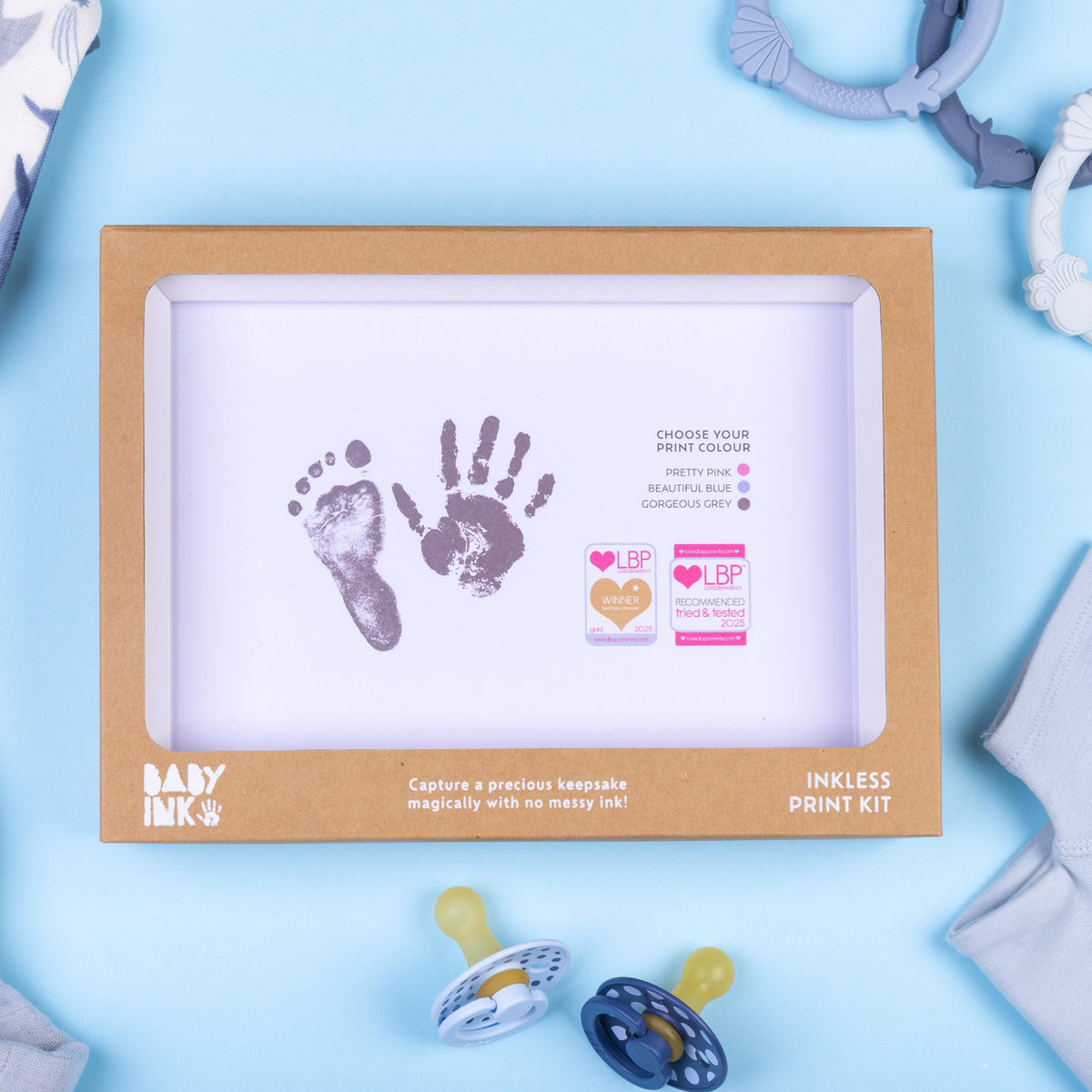 Babyink Ink-less Keepsake Frame Kit - Beautiful Blue
