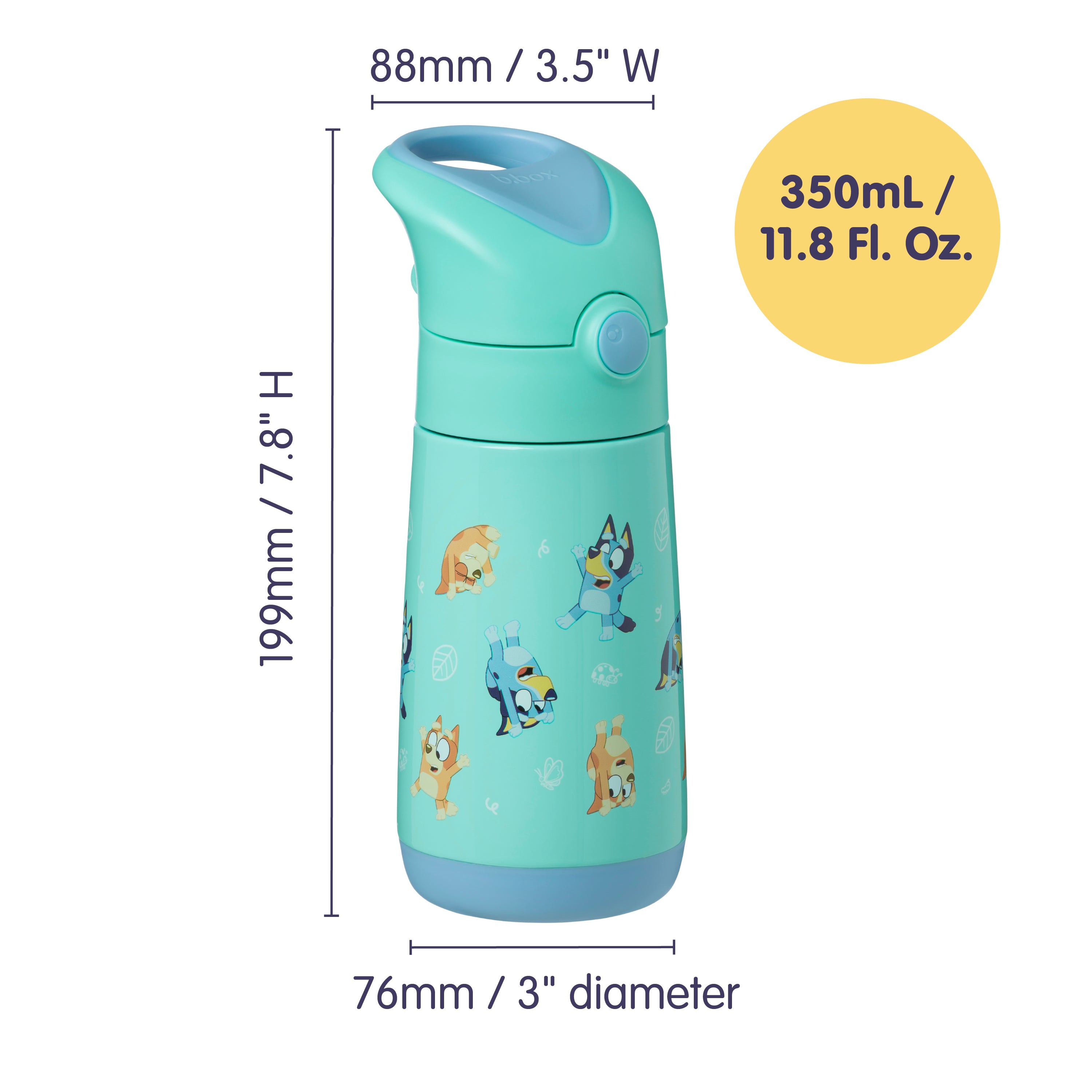 b.box Bluey Playtime 350ml Insulated Drink Bottle