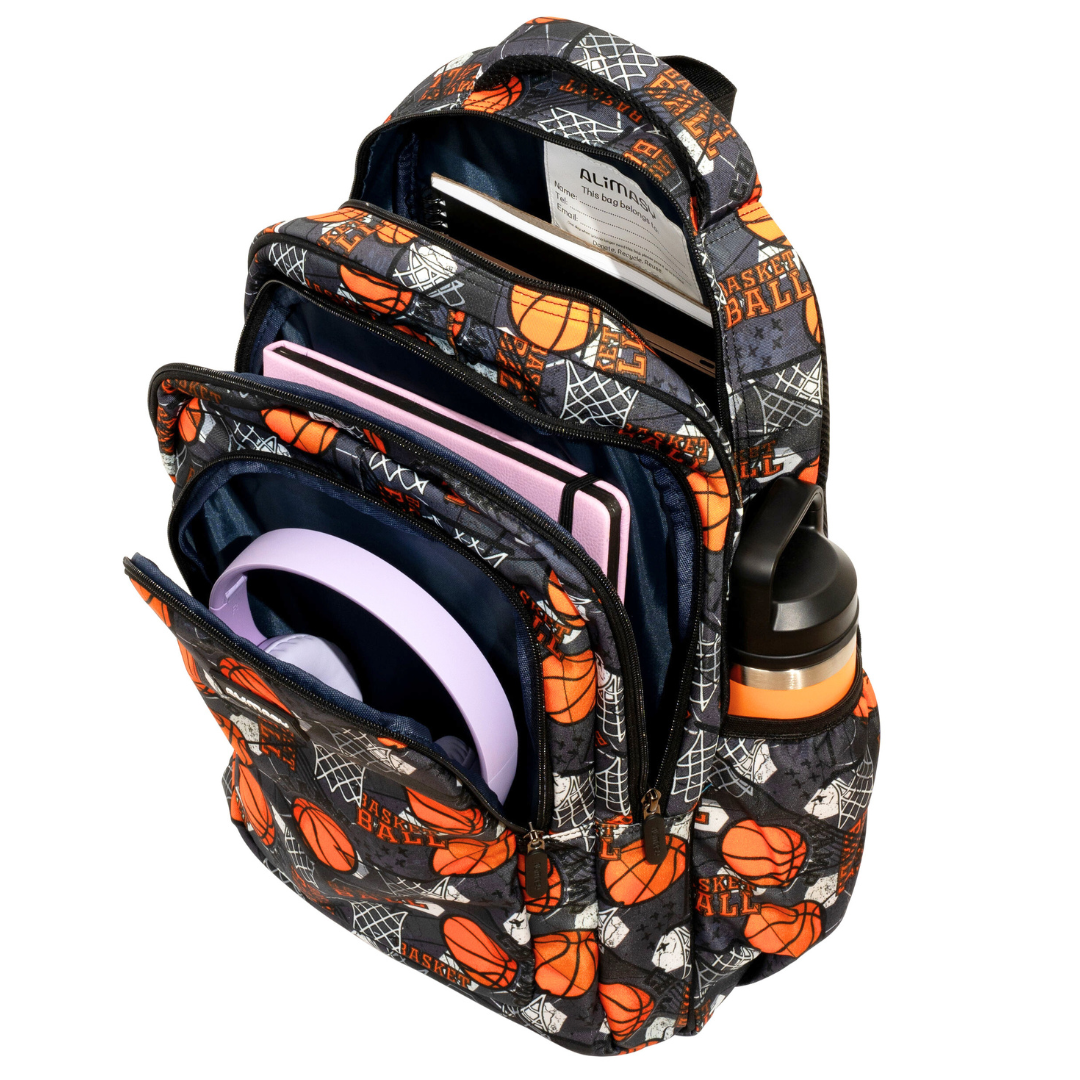 Alimasy Large School Backpack - Basketball