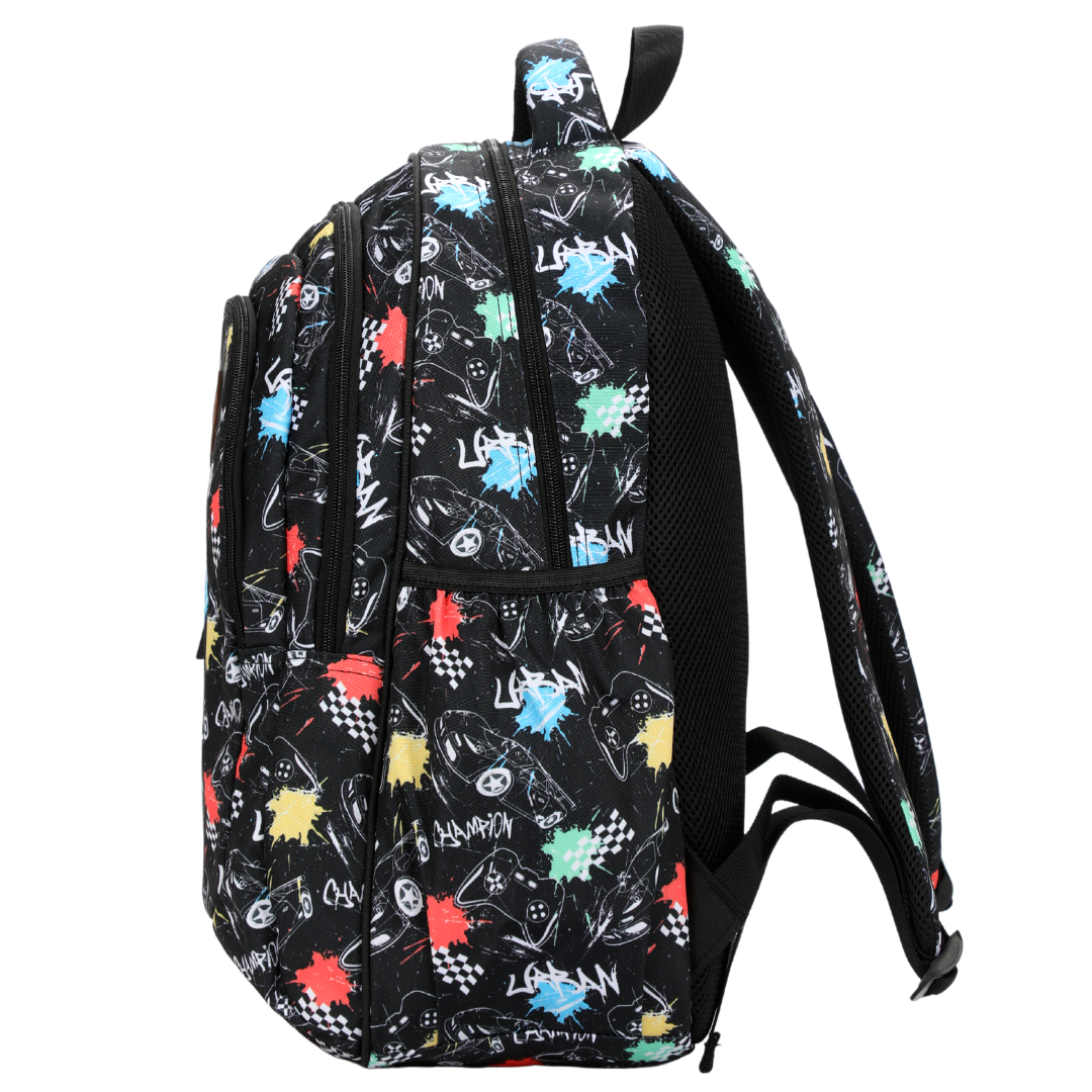 Alimasy Large School Backpack - Black Urban