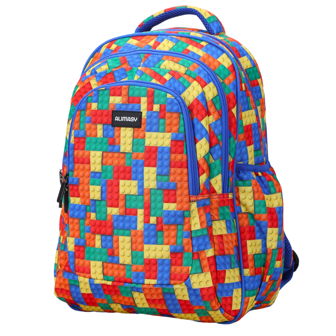 Alimasy Large School Backpack - Bricks