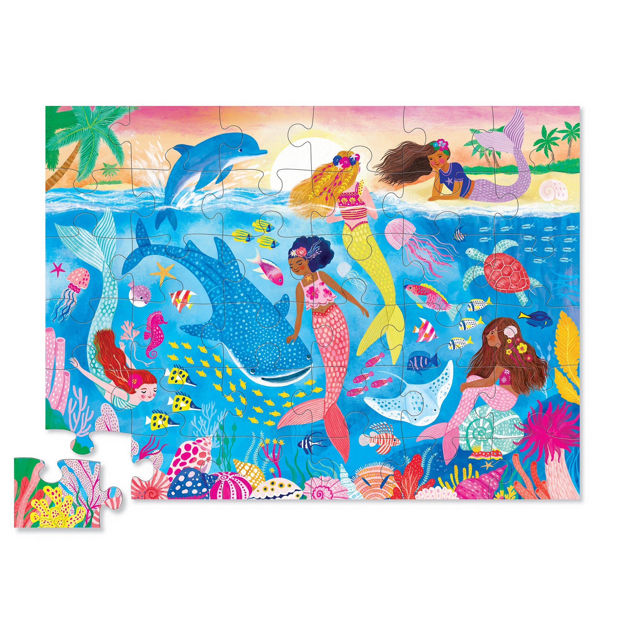 Crocodile Creek Classic Floor Puzzle - Mermaid Dreams