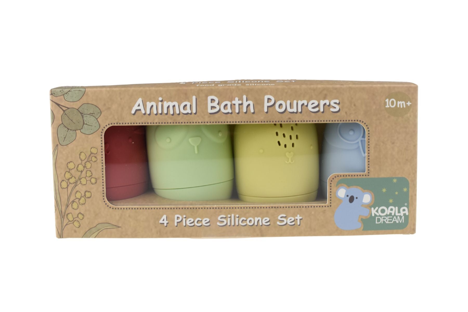 Animal Bath Pourers 4 pc Silicone Set