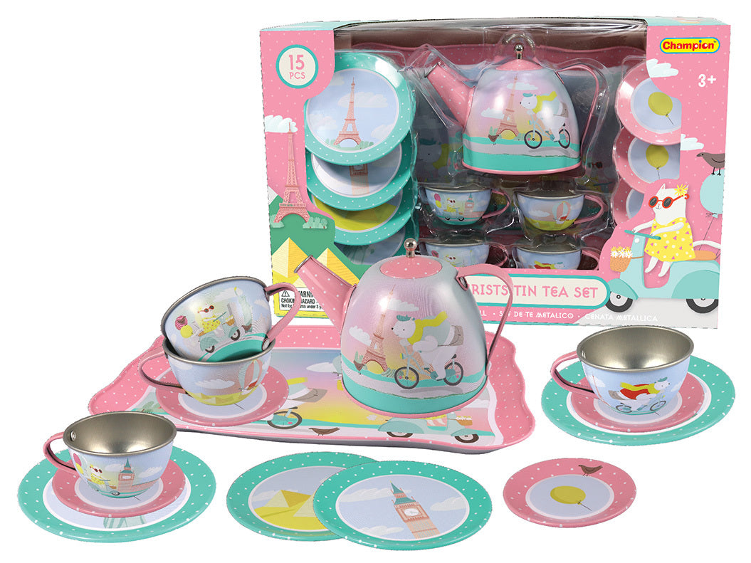 Kaper Kidz Tin Tea Set - 15 Pcs