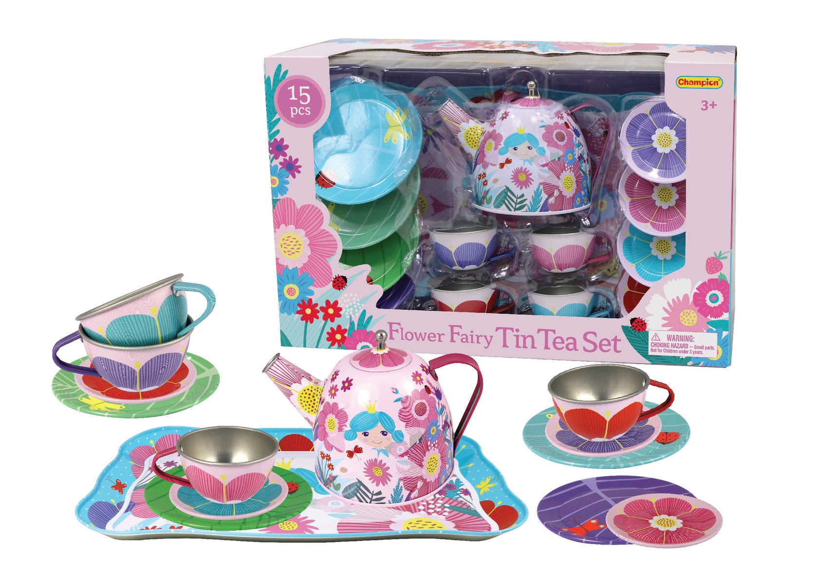 Kaper Kidz Tin Tea Set - 15 Pcs