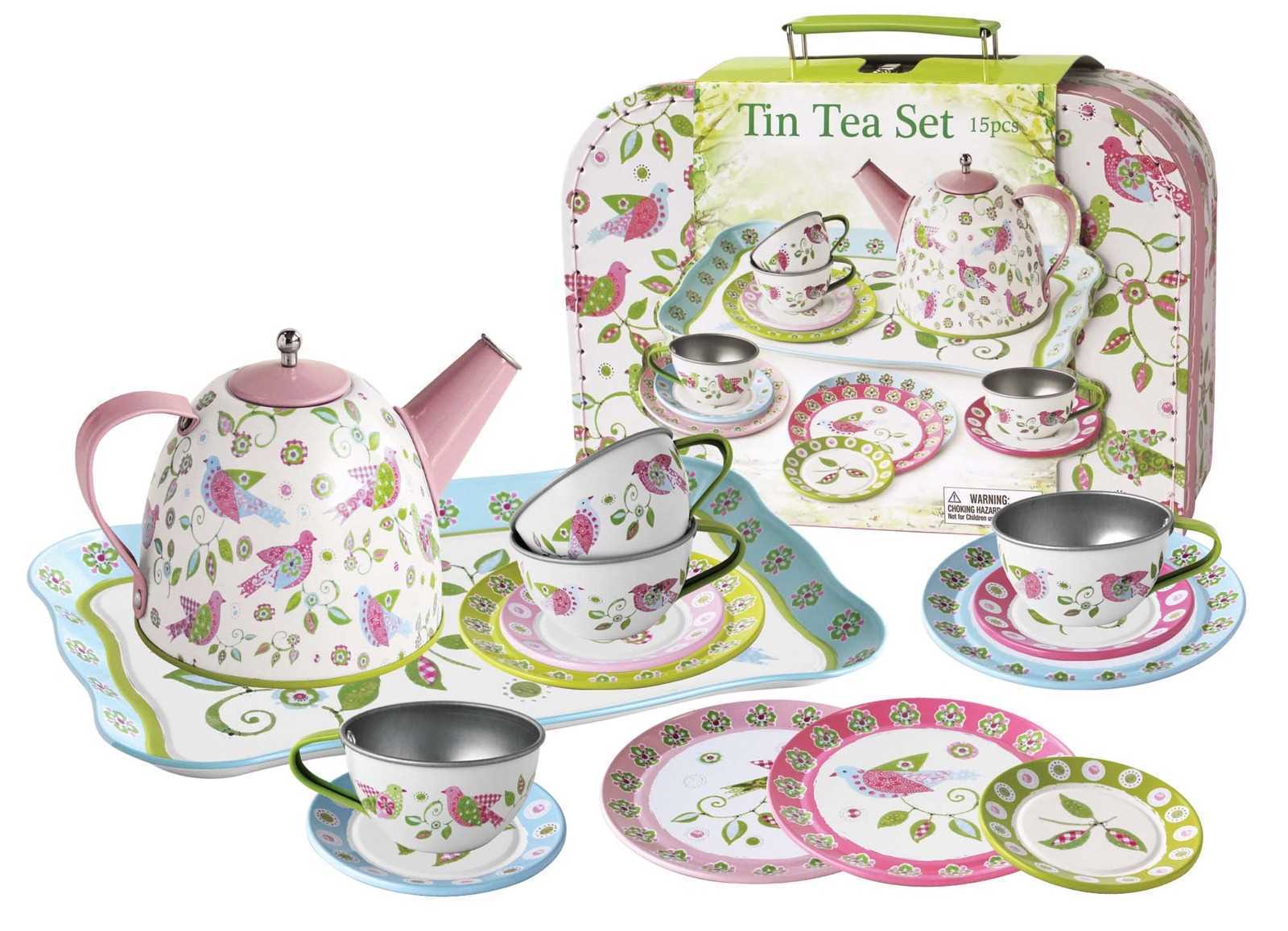 Kaper Kidz Tin Tea Set - 15 Pcs