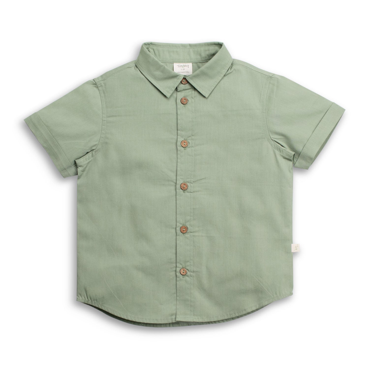 Tiny Twig Cambric Shirt - Basil Voile