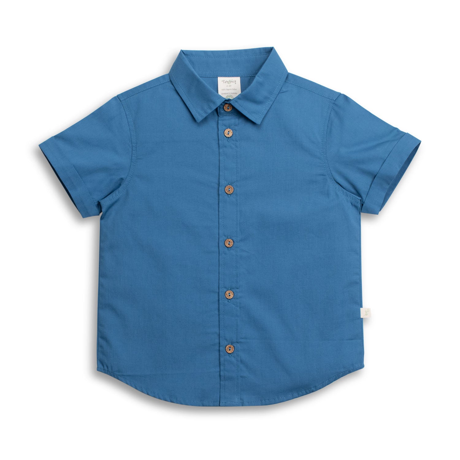 Tiny Twig Cambric Shirt - Deep Blue Voile
