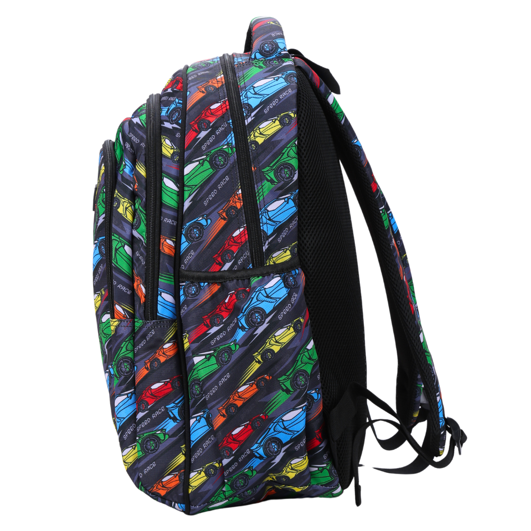 Alimasy Large School Backpack - Racing Car Speed Racer