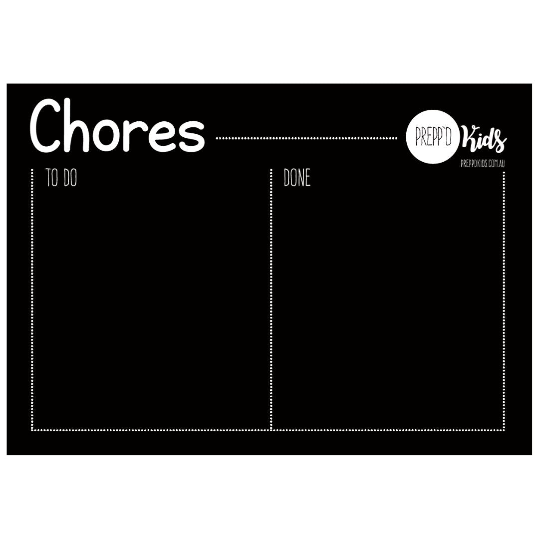 Prepp'd Kids Chore Chart Set (A4)