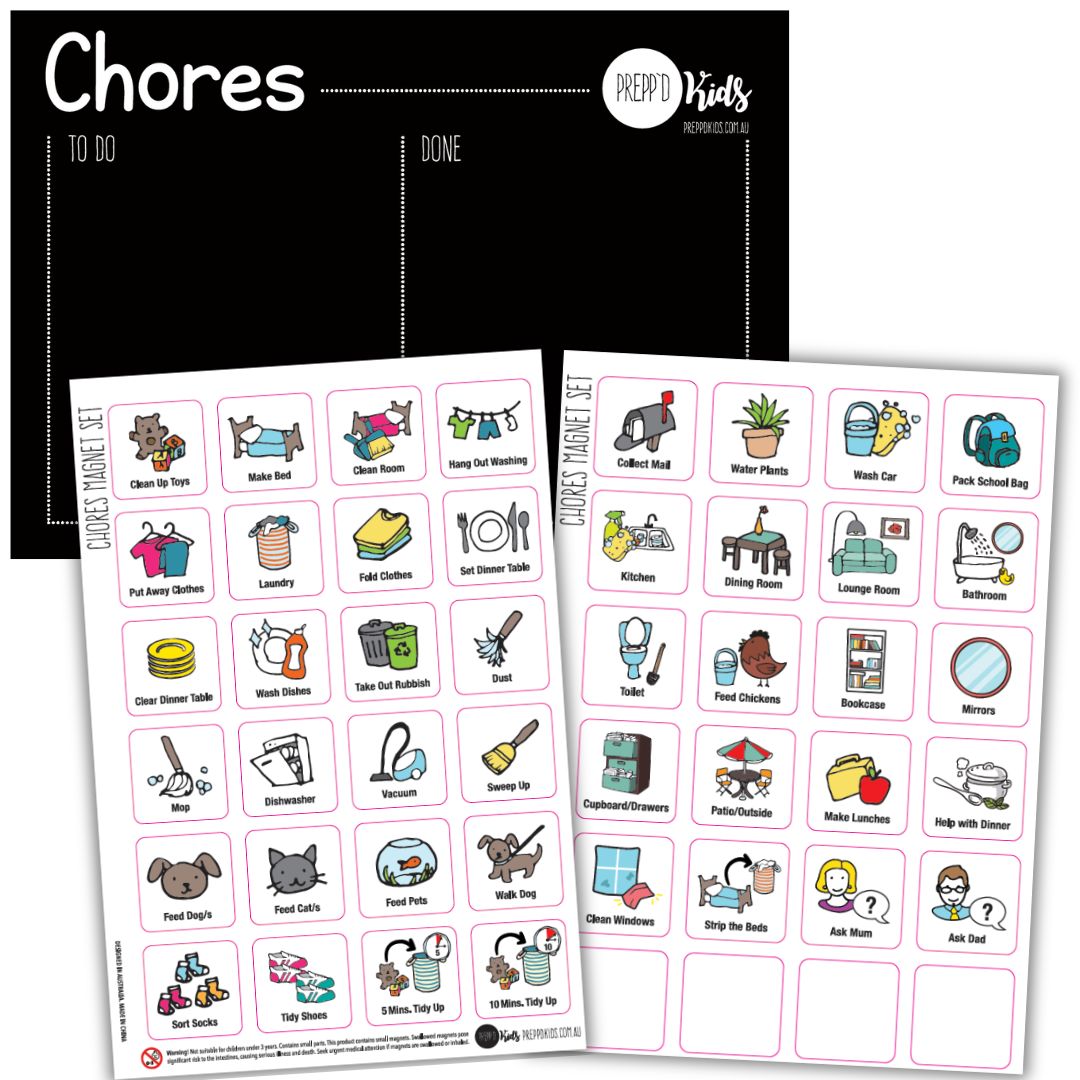 Prepp'd Kids Chore Chart Set (A4)