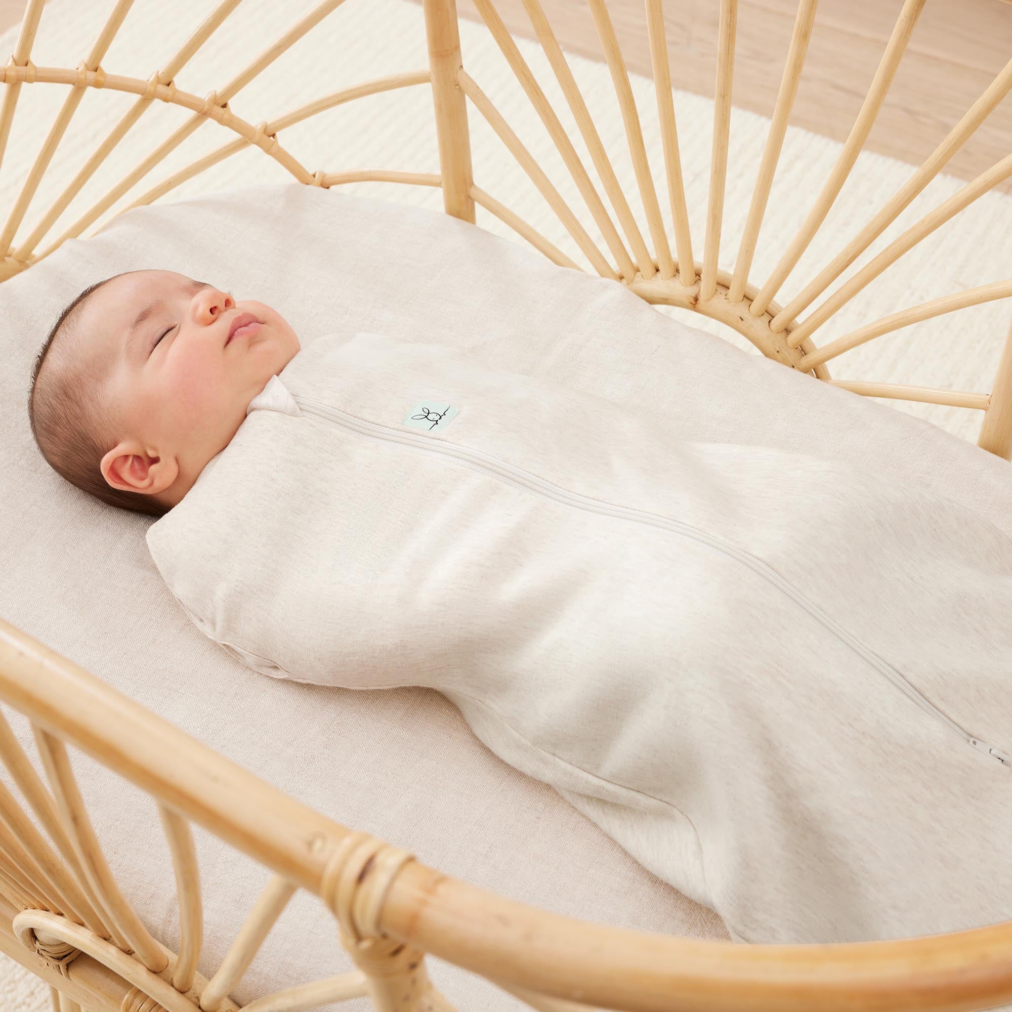 ergoPouch Cocoon Swaddle Bag 0.2 tog Oatmeal Marle