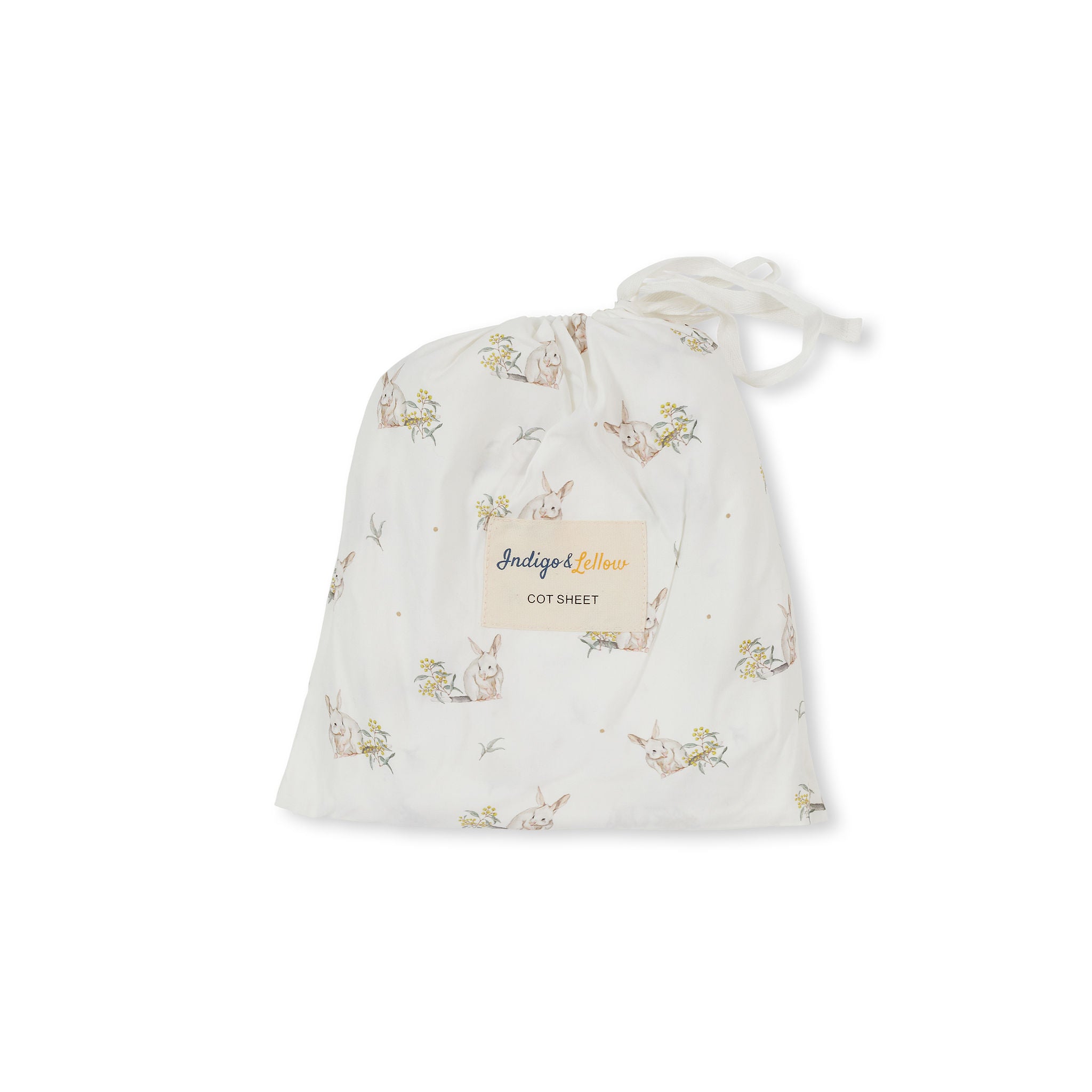 Indigo & Lellow Cot Sheet