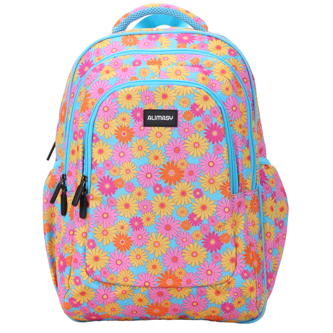 Alimasy Large School Backpack - Ditsy Daisy Flowers