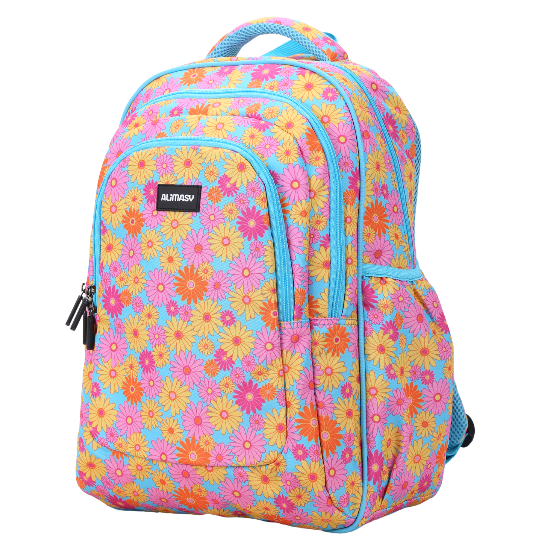 Alimasy Large School Backpack - Ditsy Daisy Flowers