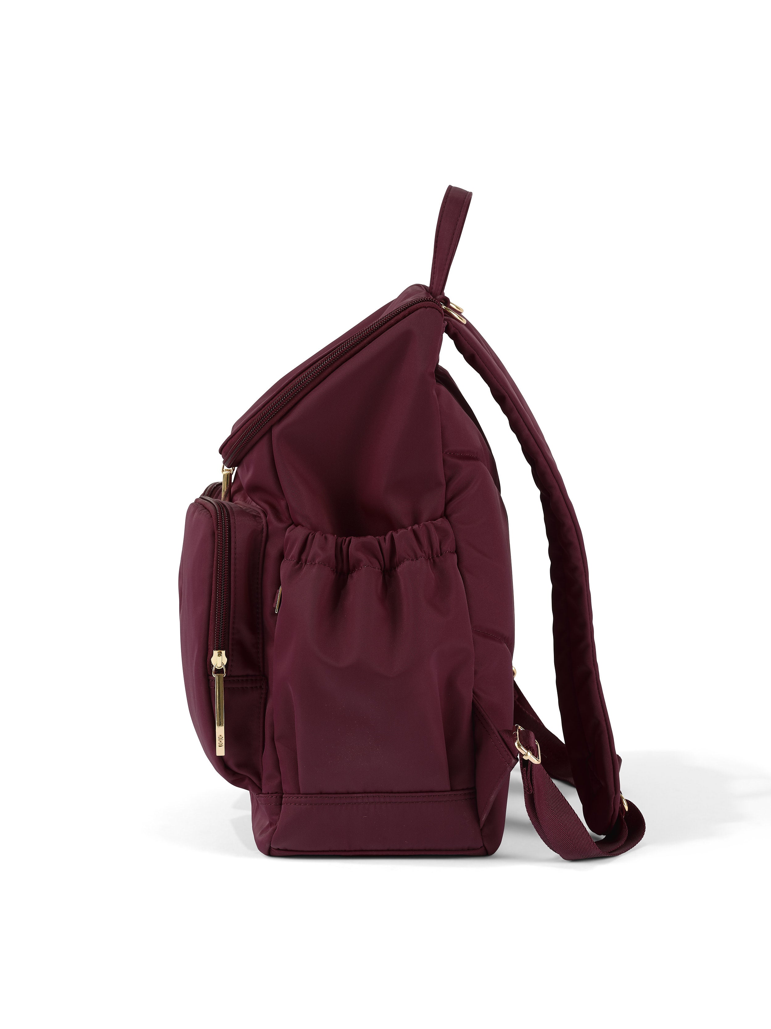 OiOi Nylon Nappy Backpack Mulberry/Gold