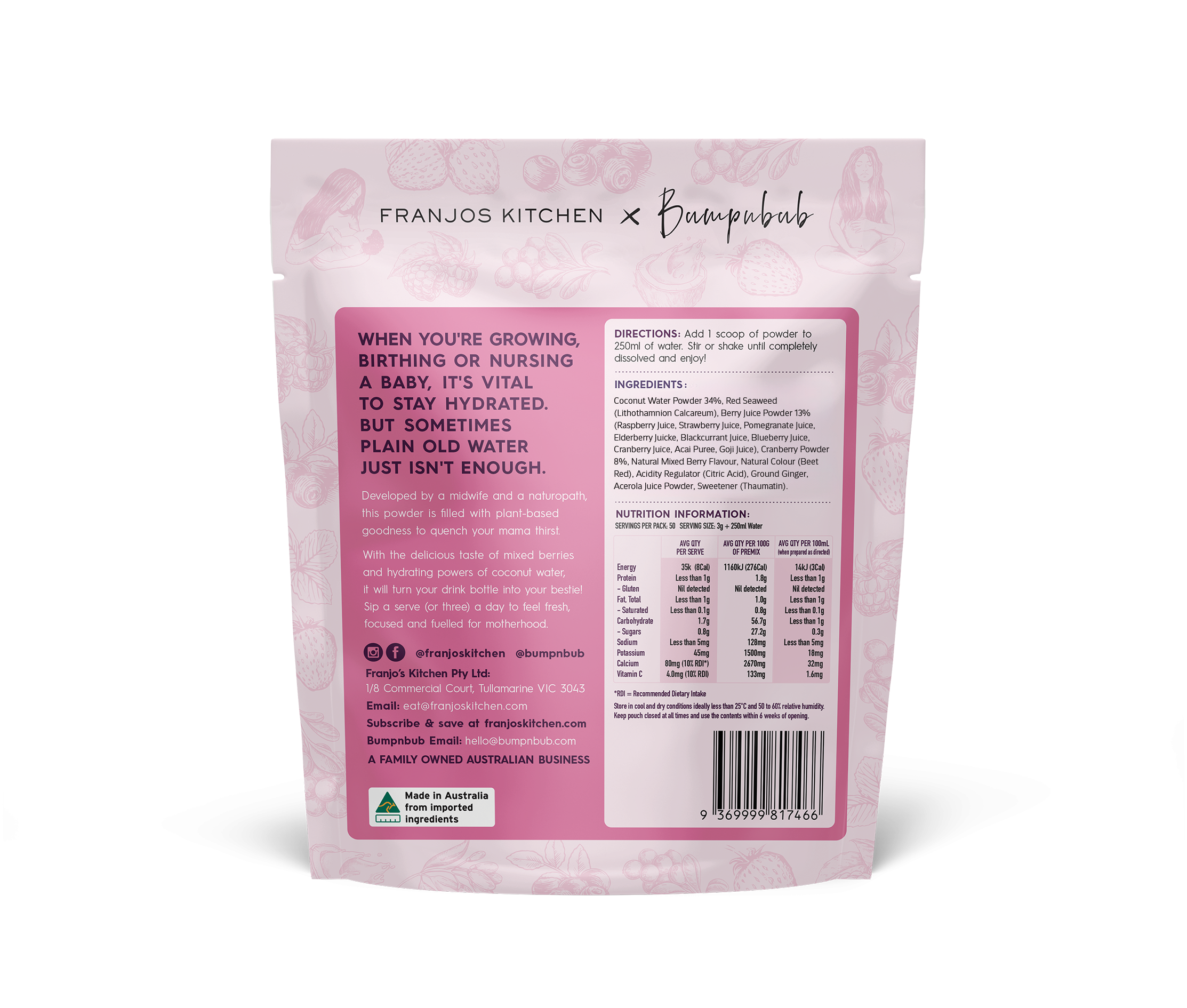 Franjo's Kitchen Mixed Berry Motherhood Hydration