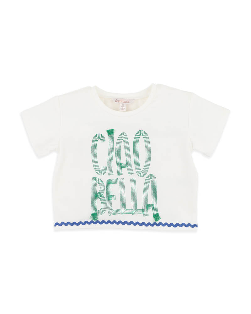 Fox and Finch Summer Vacay Ciao Bella Embroidered Tee